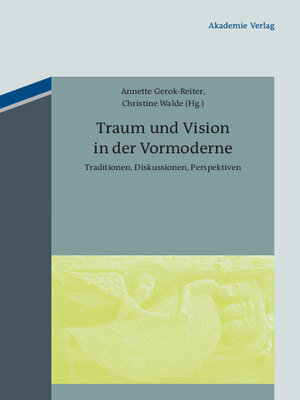 cover image of Traum und Vision in der Vormoderne